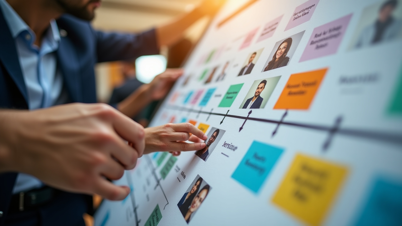 Professional auditors reviewing infrastructure conference program materials and participant feedback